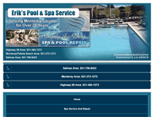 Tablet Screenshot of erikspoolandspa.net